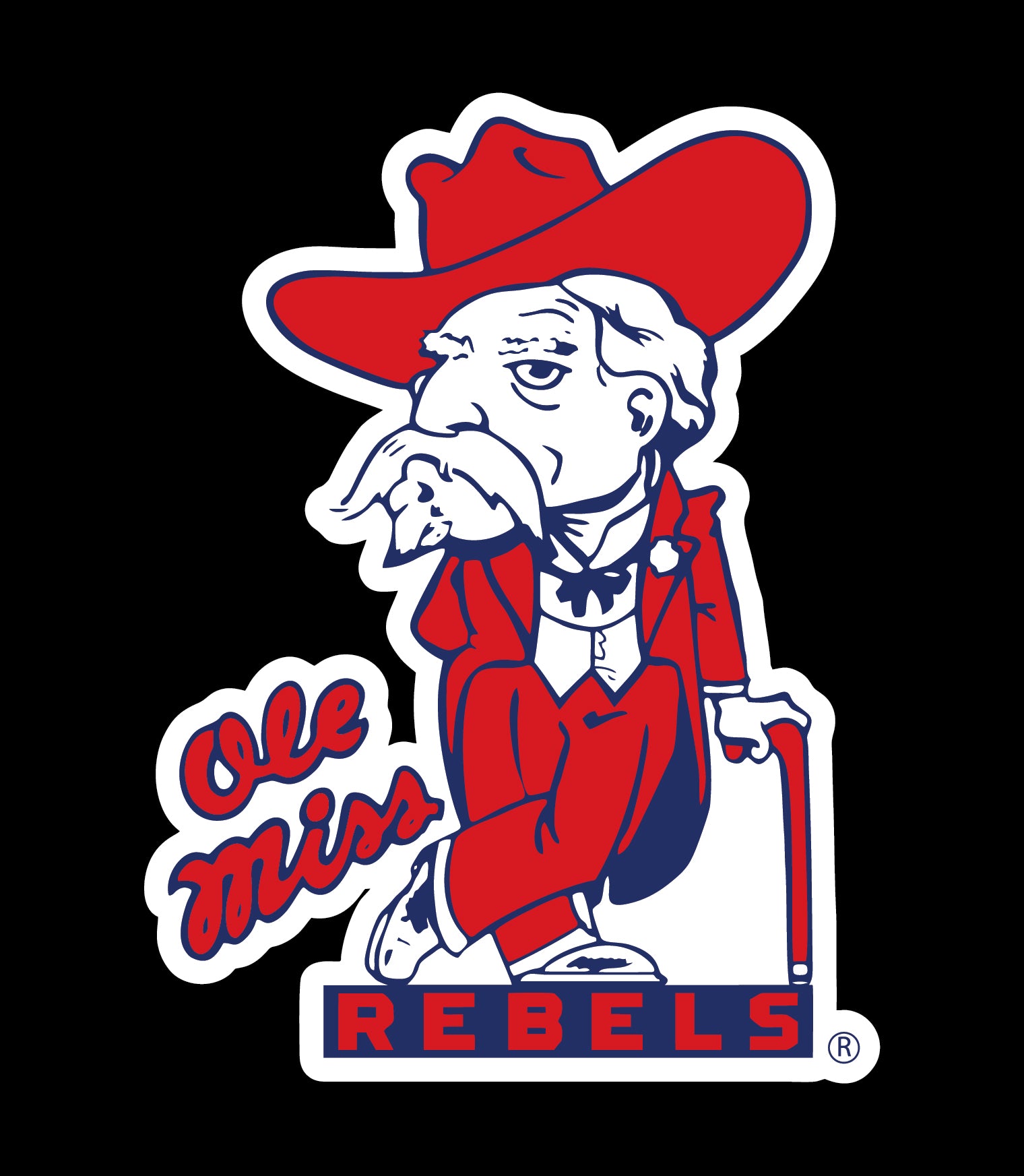 Ole Miss Rebels NCAA Decal Sticker Choose Size