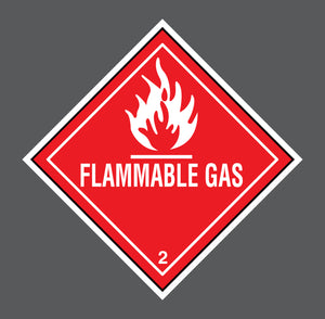 Flammable Gas Logo Decal Sticker Choose Size