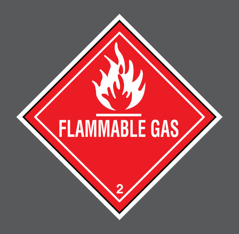 Flammable Gas Logo Decal Sticker Choose Size