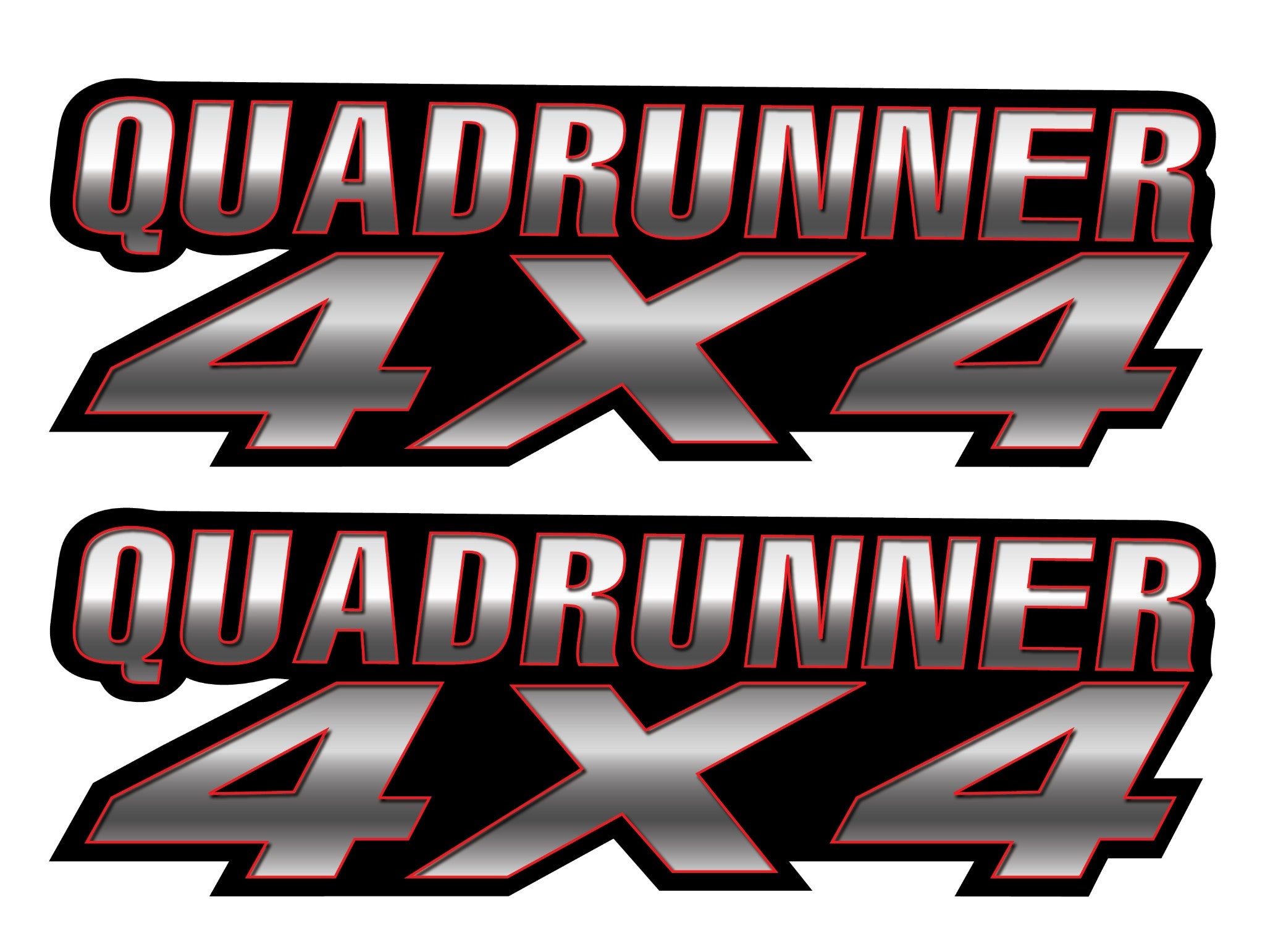 QuadRunner 4x4 Gas Tank Graphic Decal Sticker Atv Quad Runner 400 500 250 RED