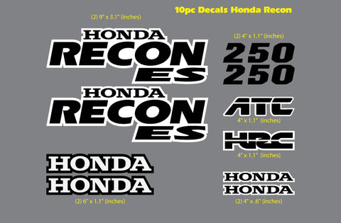 Honda Recon ES Decal Kit Gas Tank CUSTOM COLORS AVAILABLE moto hrc recon 250