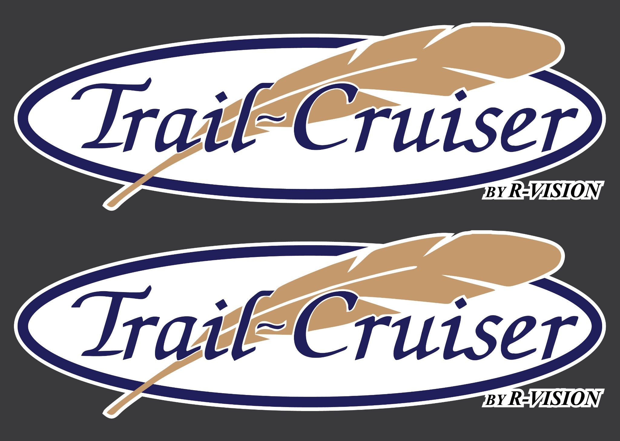 Trail Cruiser With Feather RV Camper Graphic Decal Trail Restore