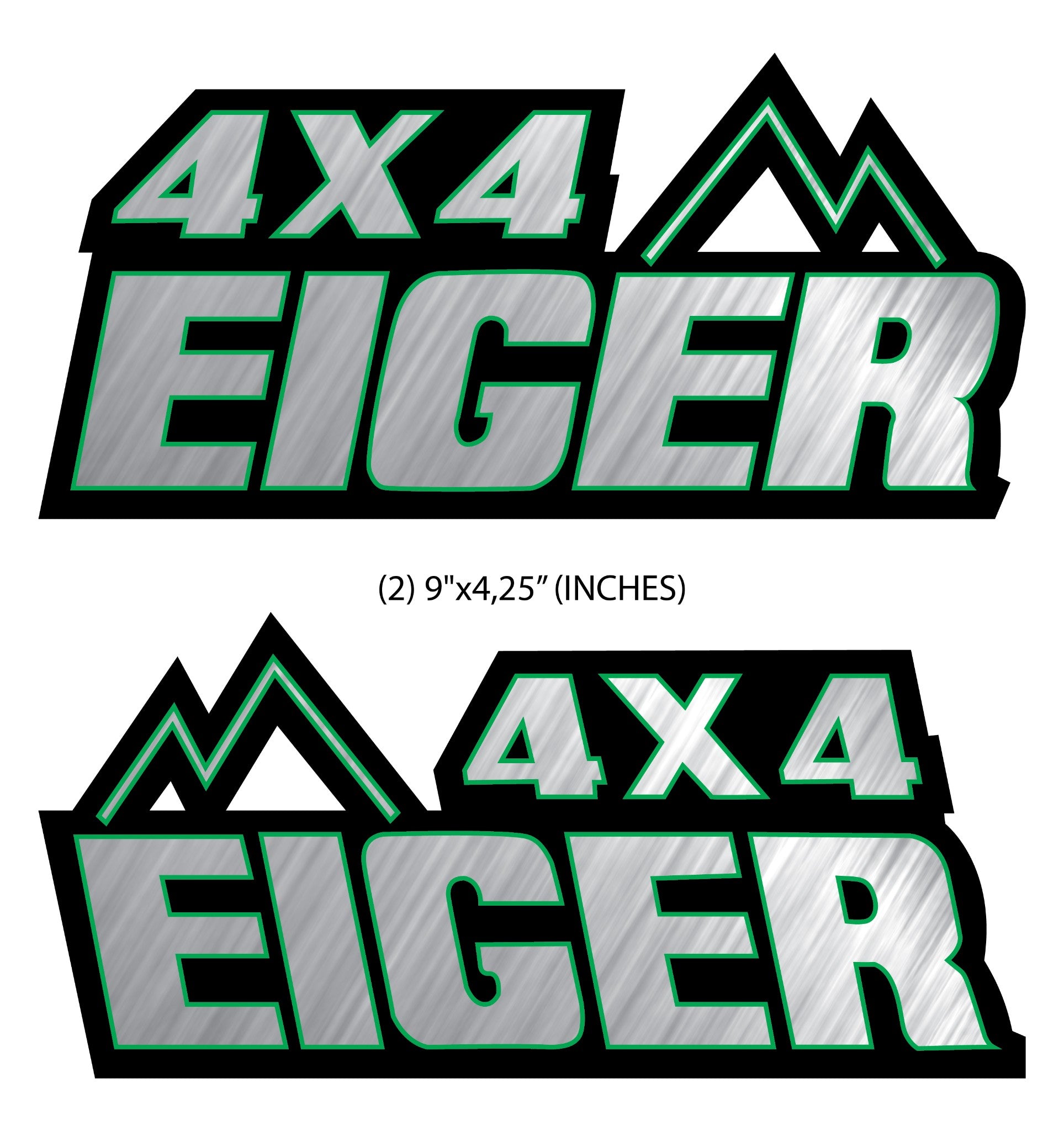 2X Eiger 400 4x4 Red Gas Tank Graphics Decal Sticker Car ATV Quad plastic ltf400