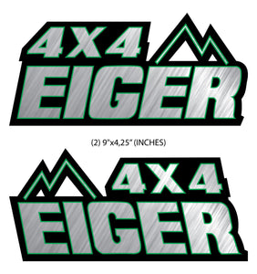 2X Eiger 400 4x4 Red Gas Tank Graphics Decal Sticker Car ATV Quad plastic ltf400