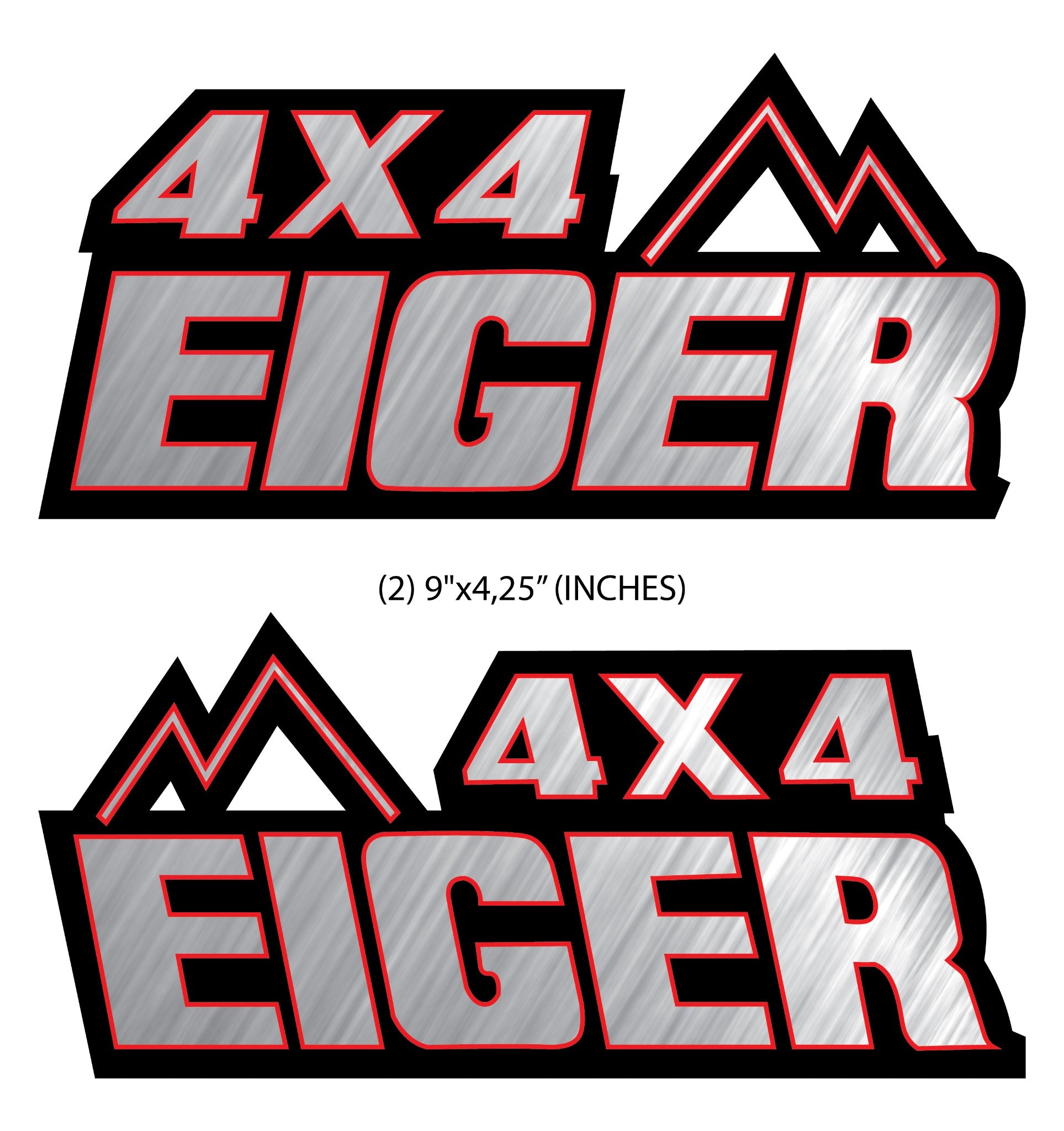 2X Eiger 400 4x4 Red Gas Best Tank Graphics Decal Sticker Car ATV Quad plastic ltf400