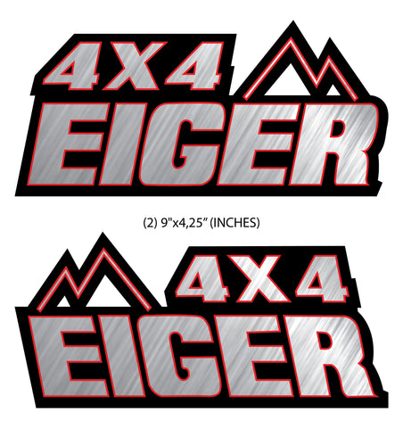 2X Eiger 400 4x4 Red Gas Best Tank Graphics Decal Sticker Car ATV Quad plastic ltf400