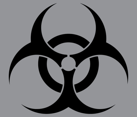 Biohazard Decal Sticker for Apple Mac Book Air Pro Dell Laptop Bio-Hazard Threat