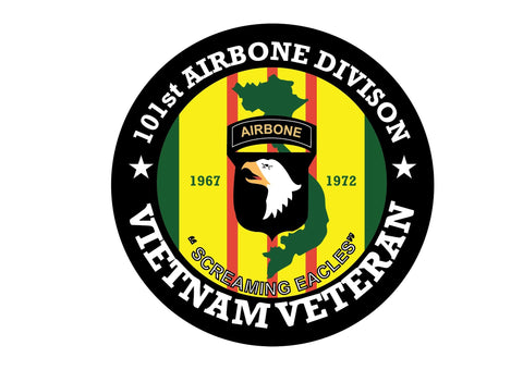 Vietnam Veteran 101st Airborne Div Vinyl Sticker Car Truck Window Decal Military