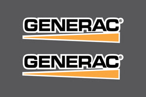 2x GENERAC Stickers Decals  Vinyl PVC Power Generator Backup Logo