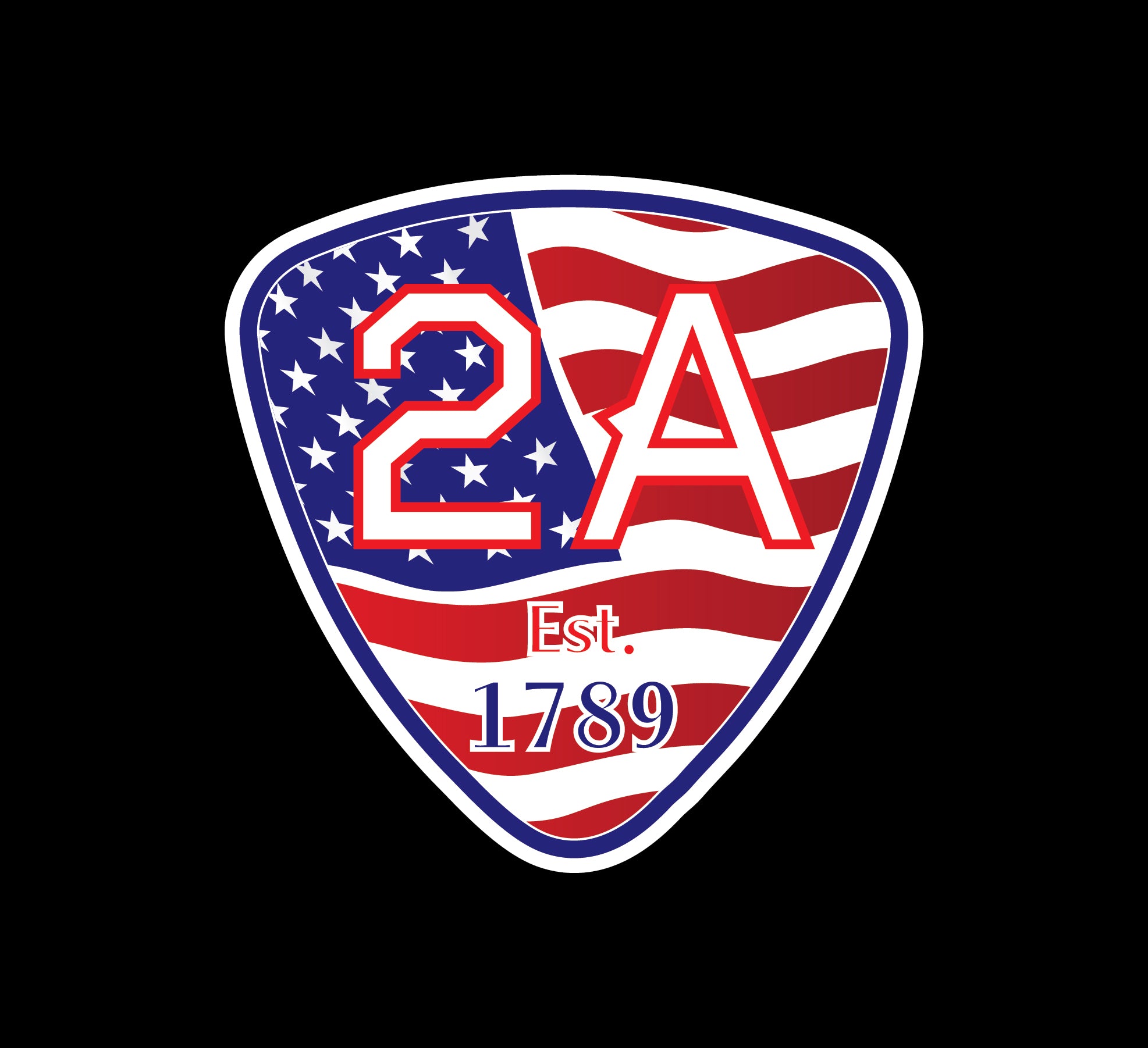 4x 2A 2nd Amendment USA Flag Stickers Gun Laptop Cup Car Window Bumper Decals