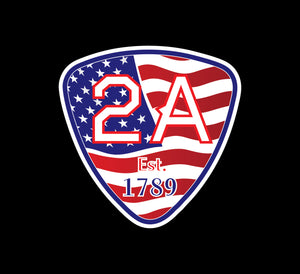 4x 2A 2nd Amendment USA Flag Stickers Gun Laptop Cup Car Window Bumper Decals