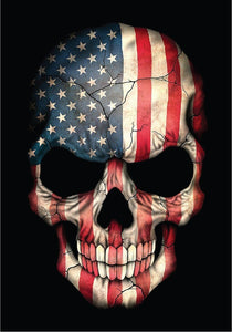 SKULL AMERICAN FLAG DECAL 3M STICKER USA TRUCK HELMET VEHICLE WINDOW