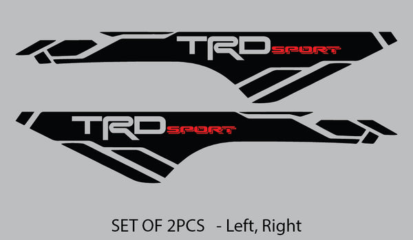 2X TRD Sport vinyl decals for 2013-2019 Toyota Tacoma bed side