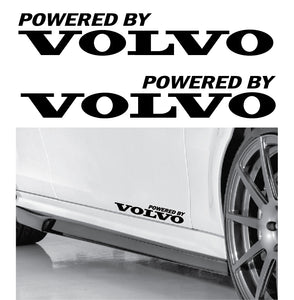 Powered by VOLVO Sport Racing Decal sticker emblem logo BLACK Pair