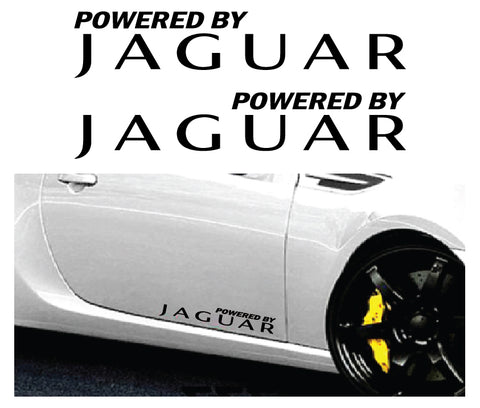 Powered by JAGUAR X Tipe XKR S XJR XJ8 Racing Decal sticker emblem logo BLACK