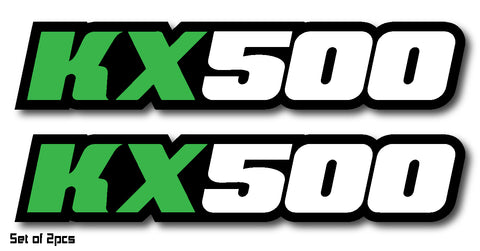 (2) KX500 Swingarm Airbox Number Plate Decals Stickers kx 500 dirtbike graphics