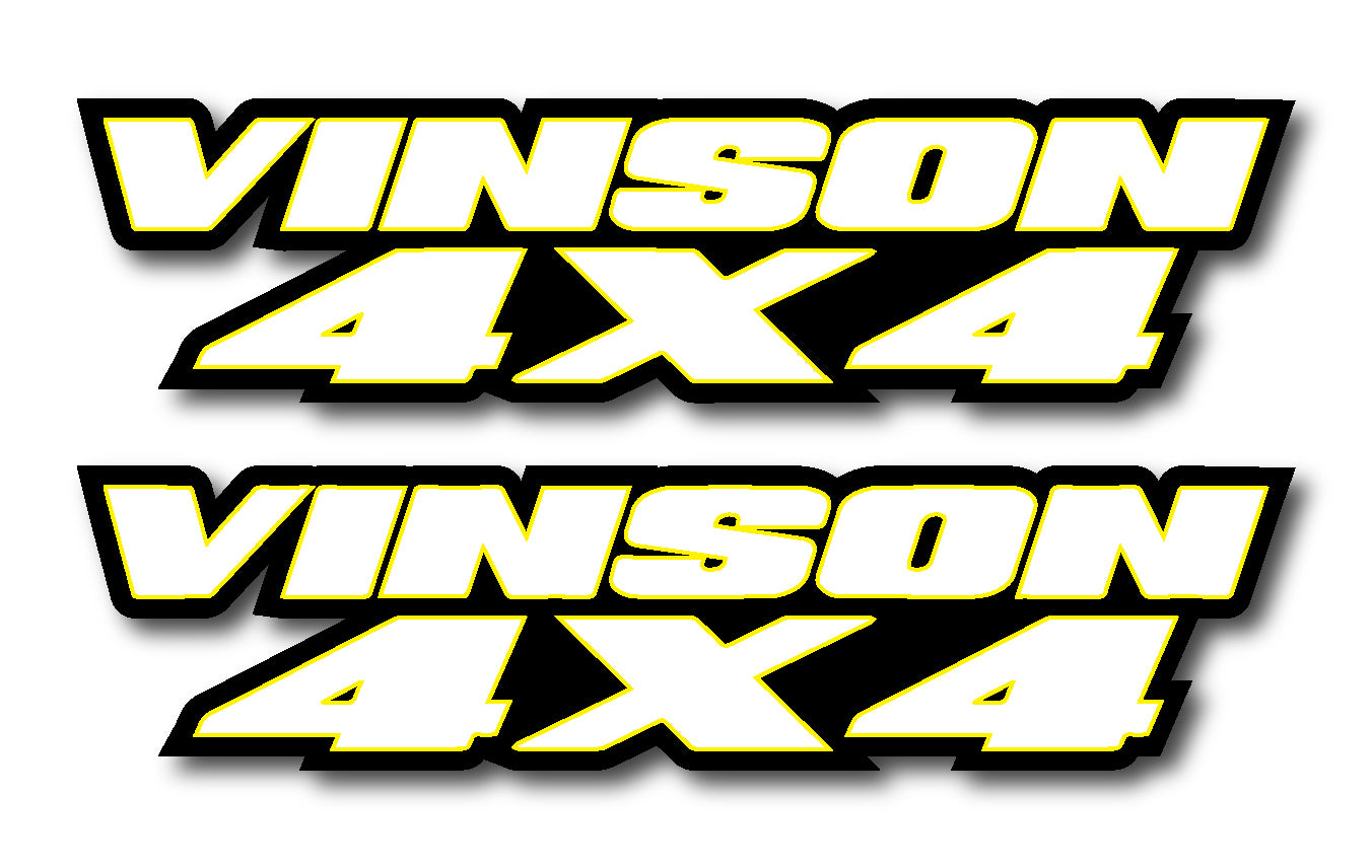 Vinson 4x4 Yellow Gas Tank Graphics Decal Sticker Atv Quad 500 Lt F500F LTF 500f