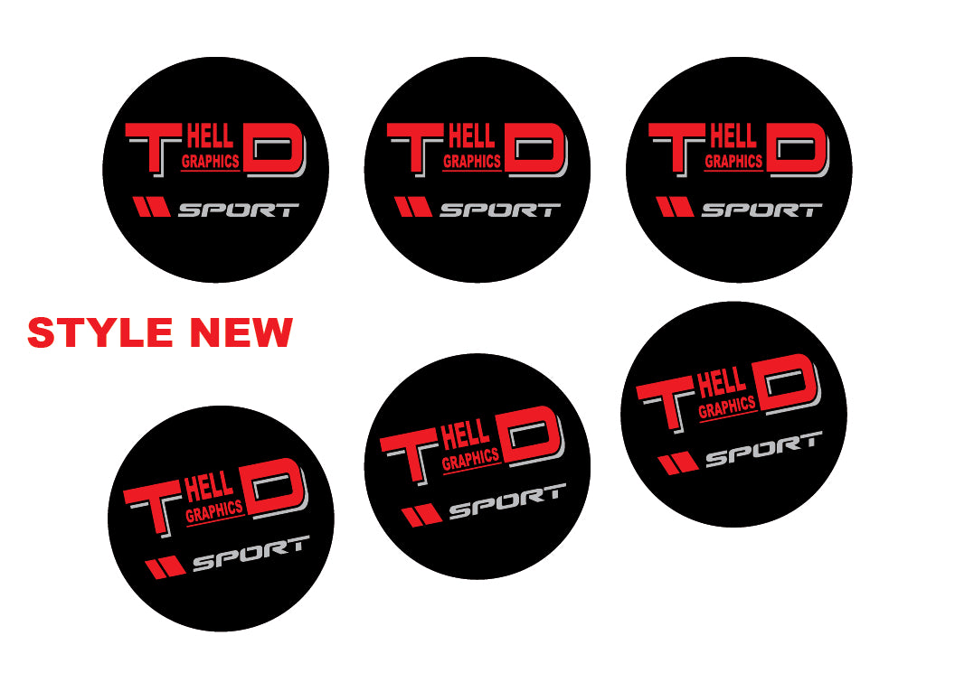 6 PIECES 2.5" TRD Vinyl Decal Stickers  Center Wheel Vinyl Decals