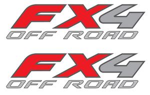 FX4 OffRoad Stickers Decals - Super Duty Off Road Red for 2008 Ford F250