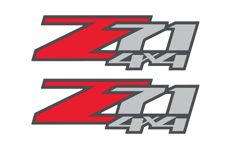 Set of 2 Z71 4X4 Side Decal Stickers for 2007-2013 Chevy Silverado GMC Sierra