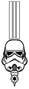 35" STORMTROOPER HELMET Hood Car Vinyl Stripes Sticker Decal For Star War Dark