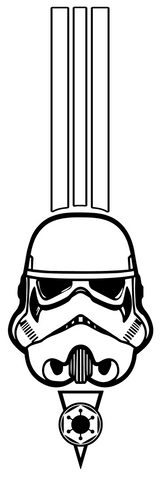 35" STORMTROOPER HELMET Hood Car Vinyl Stripes Sticker Decal For Star War Dark