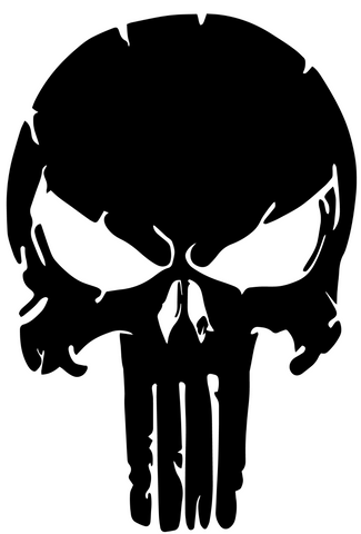 (2) Skull Decal large TRUCK BED auto graphics vinyl sticker 4 PUNISHER bone Gun