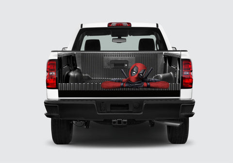 Trunk Tailgate Wrap Vinyl Graphic Decal Sticker Wrap Car Truck DeadPool Hero