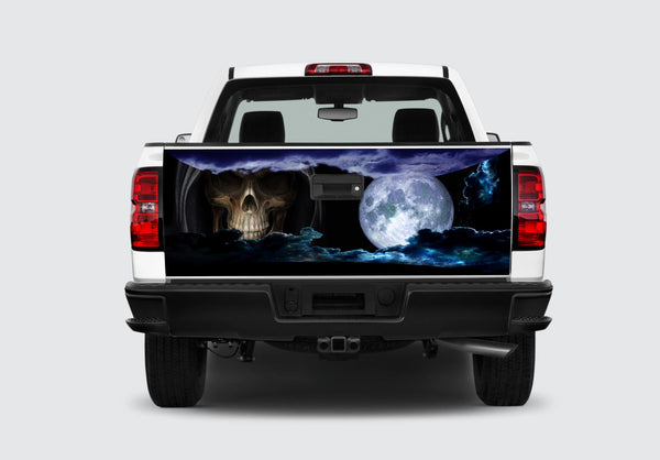 Reaper Moon SKULL Tailgate Wrap Vinyl Graphic Decal Sticker Wrap Car Truck