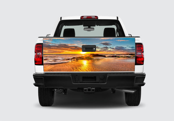 Beautiful  Beach Trunk Tailgate Wrap Vinyl Graphic Decal Sticker Wrap Car