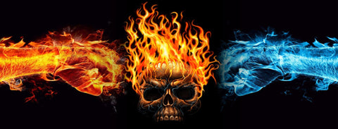 FLAMING SKULL Tailgate Wrap Vinyl Graphic Decal Sticker Wrap Car Truck