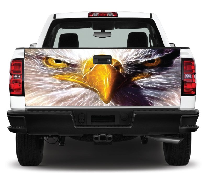 Tailgate Wrap Vinyl Graphic Decal Sticker Wrap Car Truck AMERICAN FLAG EAGLE TG-32