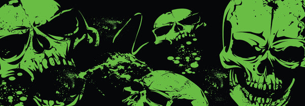 Lime Green Grunge Skulls USA Vinyl Decal Graphic Pickup Wrap Tailgate Truck Car TG-41