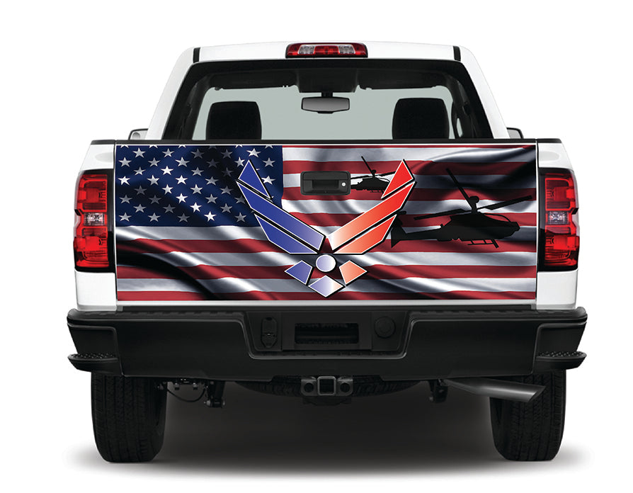 USAF AIR FORCE Tailgate Wrap Vinyl Graphic Decal Sticker Car Trunk TG-47