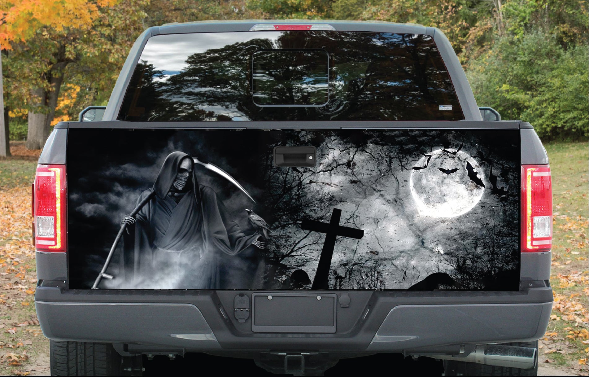 GRIM REAPER Tailgate Wrap Vinyl Graphic Decal Sticker Car Trunk