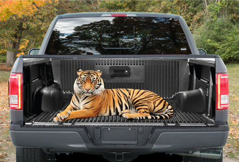 Tiger Tailgate Wrap Vinyl Graphic Decal Sticker LAMINATED