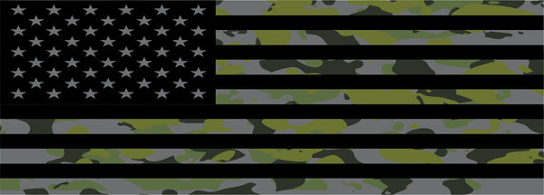 American Flag Camouflage Green Tailgate Wrap Vinyl Graphic Decal Sticker Truck